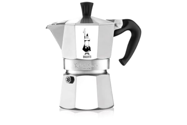 Bialetti  – Moka Express: Klassisk Espressobryggare För Spishäll, Kokar Riktigt Italienskt Kaffe, Kaffebryggare Moka 4 Koppar (190 Ml), Aluminium, Silver