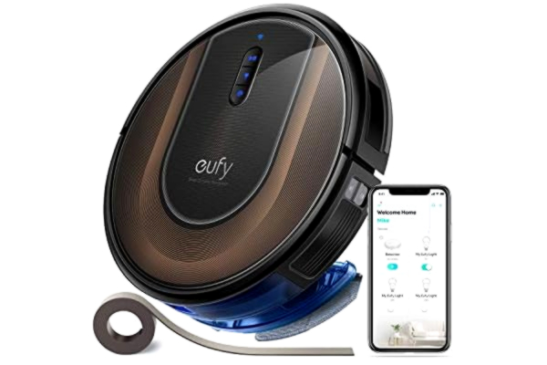 Eufy eufy by Anker, RoboVac G30 Hybrid, robotstofzuiger met Smart Dynamic Navigation 2.0, 2-in-1 vegen en dweilen, zuigkracht van 2000 Pa, wifi, grensmarkeerstrips