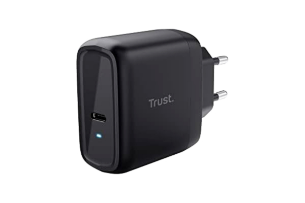 Trust  Maxo USB-C-laddare på 65 W, 75% återvunnet material, snabbladdare med 2 m USB-C-kabel, nätadapter för iPhone, iPad, Samsung Galaxy, Steam Deck, Smartphones, surfplattor