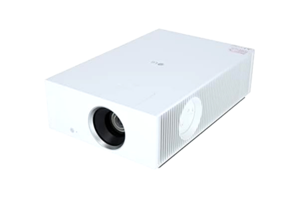 LG  Electronics HU710PW projektorer med projektiondiagonal upp till 762 cm (300 tum), CineBeam Laser & LED 4K-projektor (2 000 lumen, trådlös skärmdelningsfunktion, webOS 6.0), vit