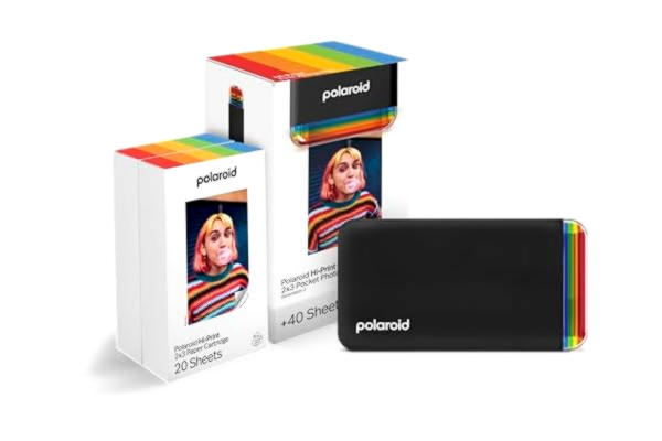 Polaroid  Bundle Hi-Print+Paper - 2nd Generation - Bluetooth Connected 2x3 Pocket Photo, Dye-Sub Printer - Svart