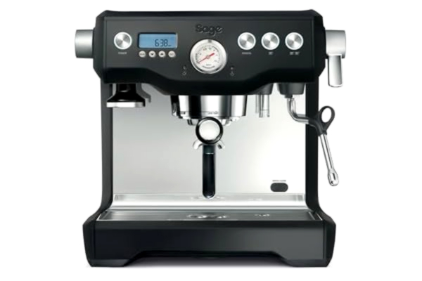 Sage Appliances Sage - The Dual Boiler - Kaffemaskin med manuell mjölkskummare och dubbelpannsystem - Med timer och temperaturkontroll - 2200 W, max 15 bar, espresso- och ångpanna - Svart tryffel