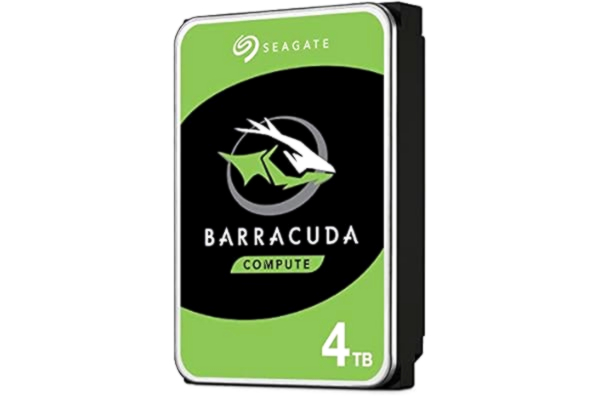 Seagate  BarraCuda 4 TB intern hårddisk HDD – 3,5 tum SATA 6 Gb/s 5400 RPM 256 MB cache för dator stationär PC bärbar dator (ST4000DM04)