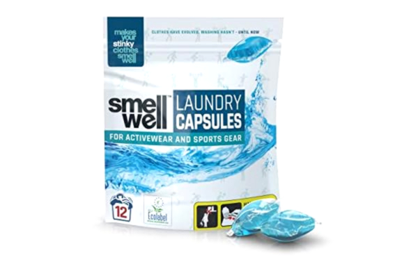SmellWell  tvättkapslar – 12 miljövänliga och fördoserade kapslar för att avlägsna envisa lukter i sportkläder