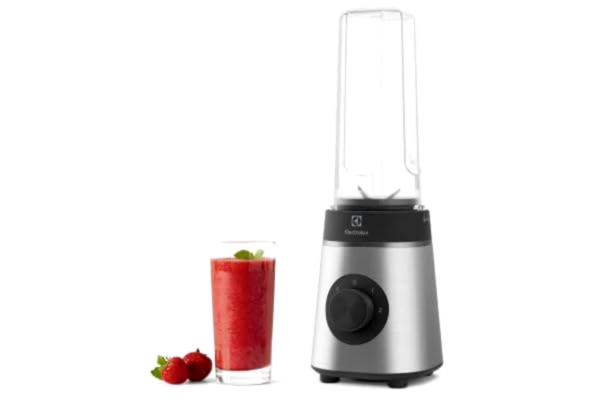 Electrolux  Create 4 Blender E4SB1-4ST, Sportsblender, Take-away-flaska ingår, Två hastigheter, Pulsfunktion, TruFlow-blad, Kompakt storlek, 0.92 Liter kanna, 350 W, Rostfritt stål