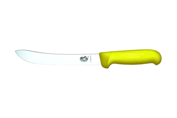 Victorinox  Fibrox slachtmes, 18 cm, antislip, roestvrijstaal, vaatwasmachinebestendig, geel
