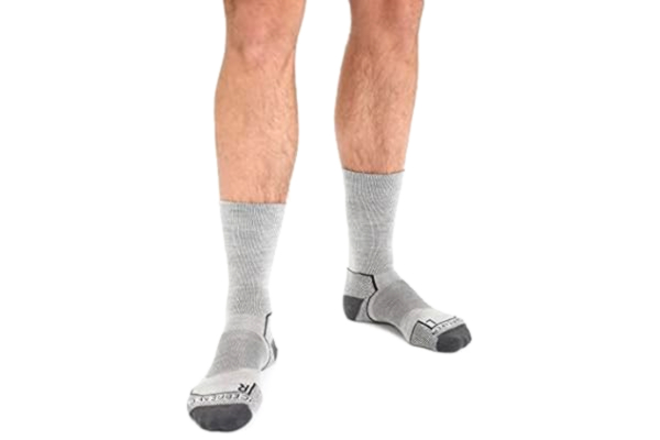 Icebreaker  herr Hike+ lätt crew-strumpa, Blizzard Heather, Large