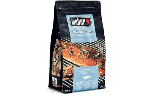 Weber  Rökflis (700g Förpackning) - för fisk & skaldjur, en blandning av löv- och fruktträd, EU-produkt, hållbart framställt, FSC-certifierat trä (FSC Mix) (17665)