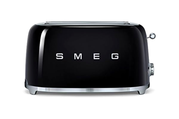 SMEG Smeg TSF02BLEU Broodrooster 4 plakjes 50's Style, Standaard, zwart