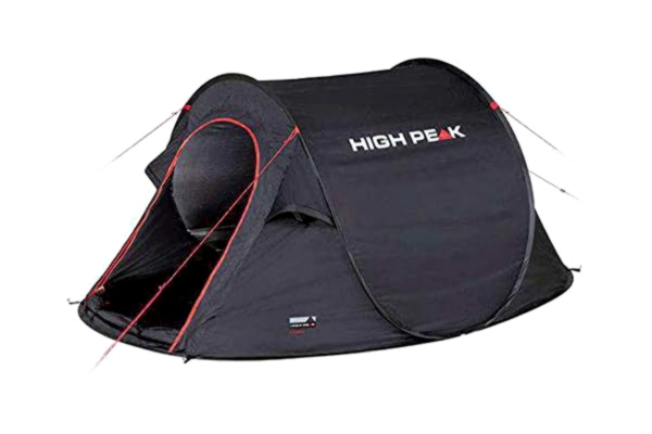 High Peak  Vision 2 Pop Up Tent Unisex-Adult, Black, Taille Unique
