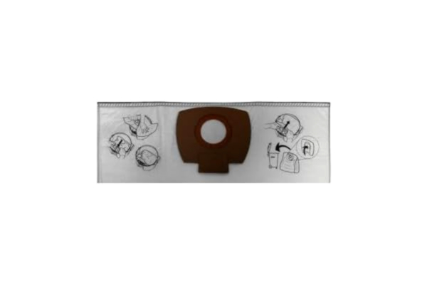 Makita Filterpåse för Vc2010L, Stor, Grå, Förpackning med 5