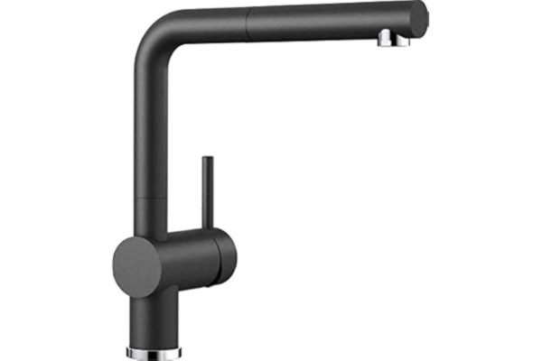 Blanco BLANCO LINUS-S – Kitchen Mixer Tap in SILGRANIT Look with Pull-out Spout – High Pressure – Grey – 516688