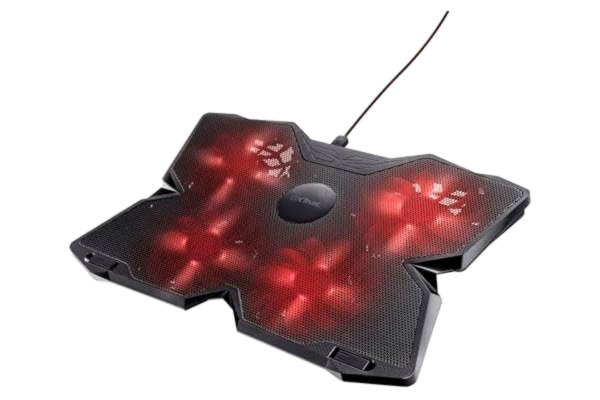 Trust  Gaming GXT 278 Yozu Laptop Cooling Stand, Cooler for 17.3 inch Laptops, Height Adjustable Stand, 4 Illuminated Fans, Adjustable Fan Speed - Black