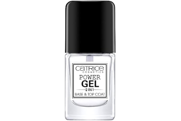 Catrice  Power Gel 2-i-1 Base & Top Coat, under- och överlack, transparent, långvarig, glänsande, utan aceton, vegansk, mikroplastpartiklar fri (10,5 ml)