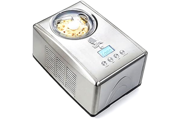 Wilfa  Vanilla Ice Cream Maker - Ice Cream Maker for Ice Cream, Sorbet and Frozen Yogurt, 1.5 Litre Capacity, with Compressor, Silver