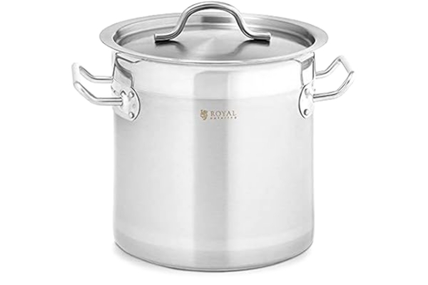 Royal Catering  RC-SSP6 garnek do gotowania indukcyjnego 6 l garnek ze stali szlachetnej garnek indukcyjny garnek ze stali szlachetnej