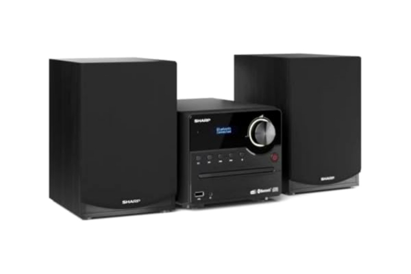 Sharp SHARP XLB517DBK mirco ljudsystem 45 W (digital radio med DAB, DAB+ och FM-radio, Bluetooth, USB, CD, MP3), svart