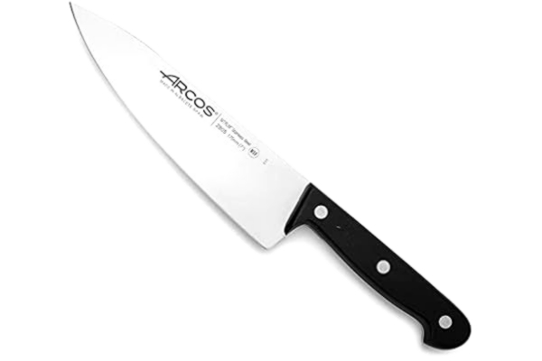 Arcos ARCOS Kockkniv 7, i rostfritt stål. Professionell matlagning kniv för rengöring och skärning av grönsaker. Ergonomiskt handtag i polyoxymetylen och 175 mm blad. Serie Universal. Färg Svart.