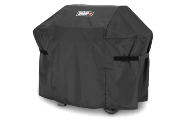 Weber  Premium Grillöverdrag för Spirit & Spirit II 300-serien, andningsbar UV- & vattentålig, med kardborrfäste för fästning, grillöverdrag, BBQ-överdrag - Svart (7183)