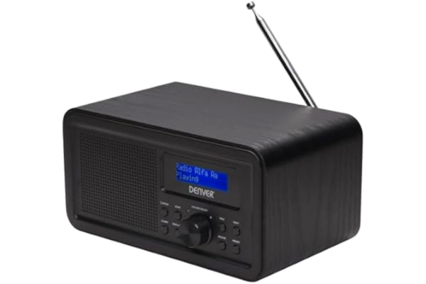 Denver  DAB-30 DAB-radio med FM-mottagare och väckarklocksfunktion, svart