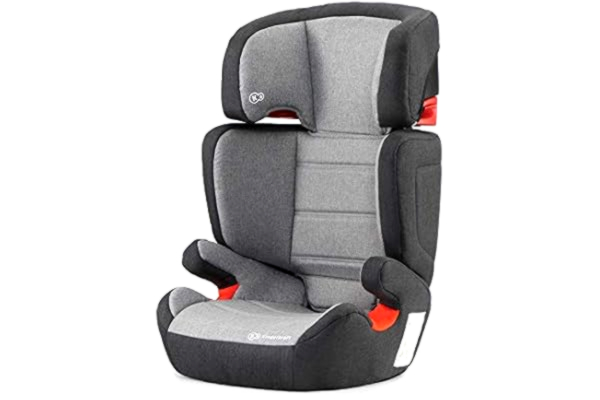 KinderKraft Kinderkraft Car Seat JUNIOR FIX, Booster Child Seat, with Isofix, Adjustable Headrest, for Toddlers, Infant, Group 2/3, 15-36 Kg, Up to 12 Years, Safety Certificate ECE R44/04, Gray