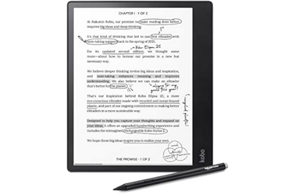 Kobo  Elipsa 2E | eReader | 10,2 tum bländfri pekskärm med ComfortLight PRO | Inkluderar Kobo Stylus 2 | Justerbar ljusstyrka | Wi-Fi | Carta E Ink Technology | 32 GB lagringsutrymme, svart