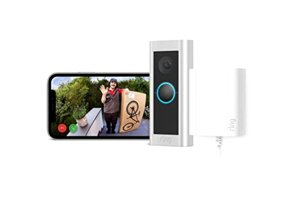 Ring  Video Doorbell Pro 2 med plugin-adapter från Amazon | HD Head to Toe-video, rörelseidentifiering i 3D, 30 dagars kostnadsfri provperiod av Ring Protect-abonnemang