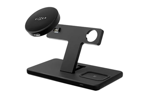 Fixed FIXED 3-i-1 trådlös laddningsdocka för iPhone, Apple Watch och Airpods svart