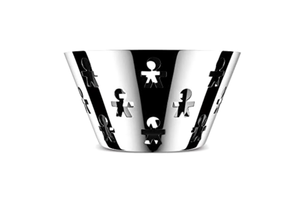 Alessi  AKK05 Design fruktskål, rostfritt stål, polerad, 23 cm