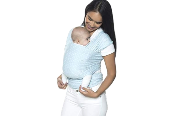 Ergobaby  Ergonomiczna Chusta do Noszenia Niemowląt Aura, Lekka, Oddychająca i Łatwa do Zawiązania, Kolor Jasnoniebieski