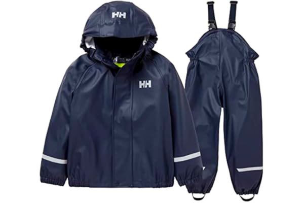 Helly Hansen  unisex - barn K Bergen 2.0 Pu Rainset Regn set, Marinblå, 3 år