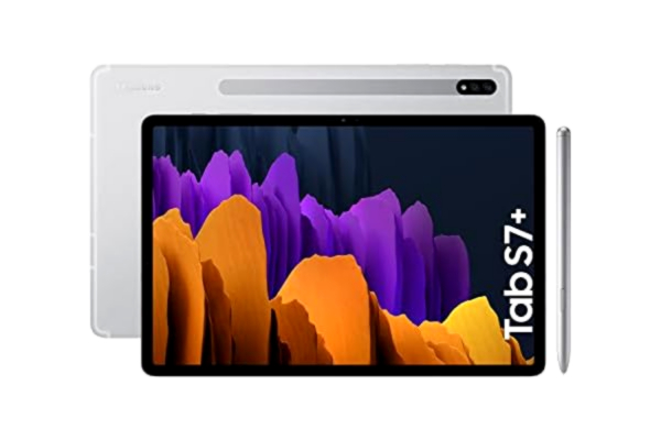 Samsung  Galaxy Tab S7+ SM-T970N 31.5 cm (12.4") Qualcomm Snapdragon 8 GB 256 GB Wi-Fi 6 (802.11ax) Silver Android 10 Galaxy Tab S7+ SM-T970N