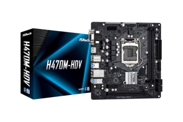 ASRock  H470M-HDV Intel H470 LGA 1200 (Socket H5) Micro ATX Noir