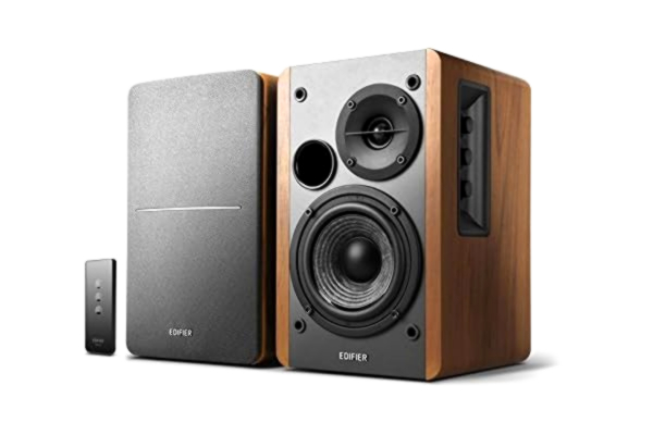 Edifier  R1280T aktiv bokhylla högtalarpar - 2.0 aktivt högtalarsystem för PC studiomonitorer högtalare - 42 Watt RMS - brun