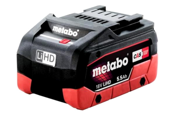 Metabo metabo LiHD batteripack – 18 V/5,5 Ah – högpresterande batteri för långa drifttider, intelligent batterihantering, Air Cool laddningsteknik – batteri för krävande tillämpningar