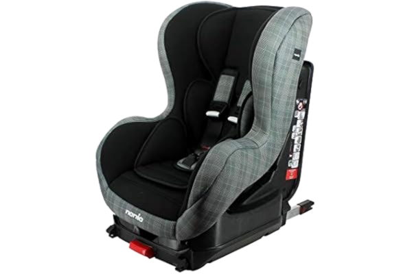 Nania  429377 autostoel Isofix COSMO Groep 0/1 (0-18 kg) met zijbescherming, kantelbaar, gemaakt in Frankrijk, Nania London, grijs
