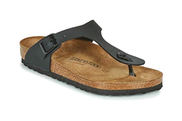 Birkenstock  Gizeh Birko-Flor BK043691 Dam Sandaler, Svart, 38 EU