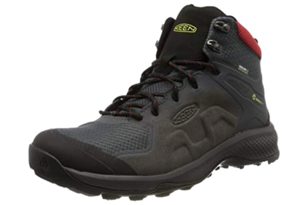 Keen KEEN Men's Explore Mid Height Waterproof Hiking Boot, Black Magnet Fiery Red 007, 9 UK