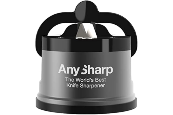 AnySharp  Pro Metal Knife Sharpener with Suction, Gunmetal