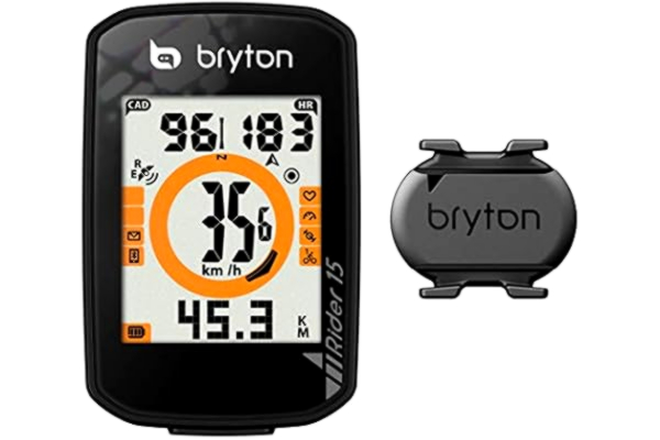 Bryton  Rider 15C avec capteur de Chute Noir, Taille Unique