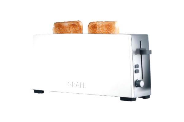 Graef  Acrylic Long Slot Stainless Steel Toaster, White