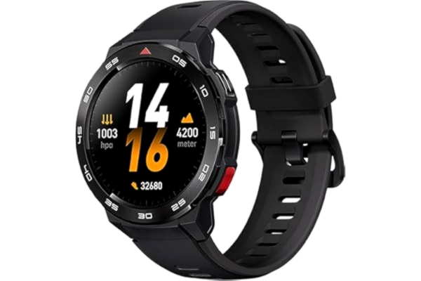 Mibro  Smart Watch GS Pro (svart) – 1,4 tum Amoled-skärm, Bluetooth-samtal, 20 dagars batteritid, 5 ATM vattentät, GPS-positionering, 105 sportlägen, pulsmätning, sportig stilrem