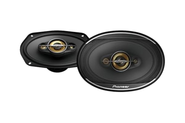 Pioneer  TS-A6971F 6 x 9" 4-vägs koaxialhögtalarset med 2 högtalare (max. 600 W vardera, 100 W sinus), kraftfullt ljud, 72 mm installationsdjup, 153 x 222 mm installationsutskärning, med galler