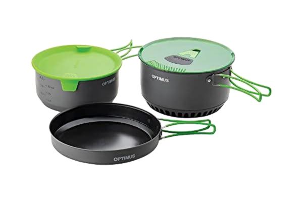Optimus  Terra Camp 4 kastrullset utomhus, antracit