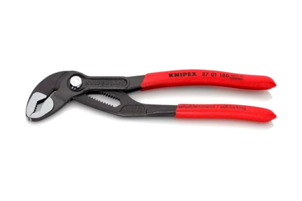 Knipex KNIPEX Cobra Hightech polygriptång i SB-förpackning med ett halkfri plastöverdrag som ger ett säkert, 87 01 180 SB