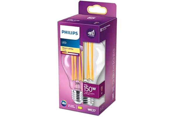 Philips  Classic LED-ljuskälla, 150W, E27, A67, Klart glas, varmvitt ljus, 2700 kelvin, 15 000 timmar, Ej dimbar