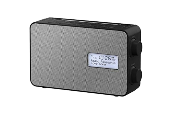 Panasonic  RF-D30BTEG-K digitalradio med Bluetooth (DAB+, FM, nät- och batteridrift, stänkskyddad, AUX-ingång, väckningsfunktion, kökstimer) svart