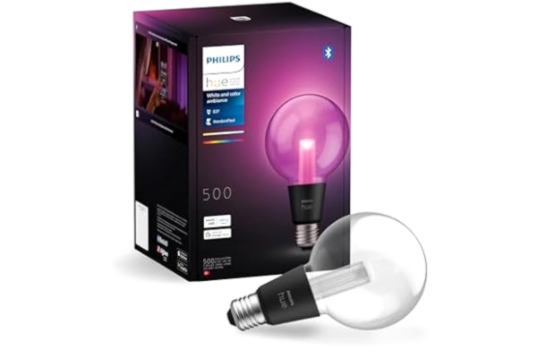 Philips  Hue Lightguide G95 Small Globe Smart Bulb, Vit och Färgat Ljus, Bluetooth-Kompatibel, Röststyrning med Alexa, Apple Home och Google Assistant
