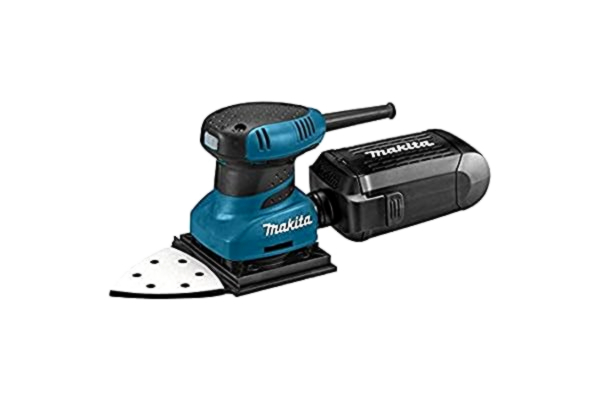 Makita  Triangular Detail Sander - Triangulär detaljslipmaskin, Handhållen slipmaskin, Orbital slipmaskin, Svart, Turkos, Dammpåse, Kardborreband, 14000 OPM
