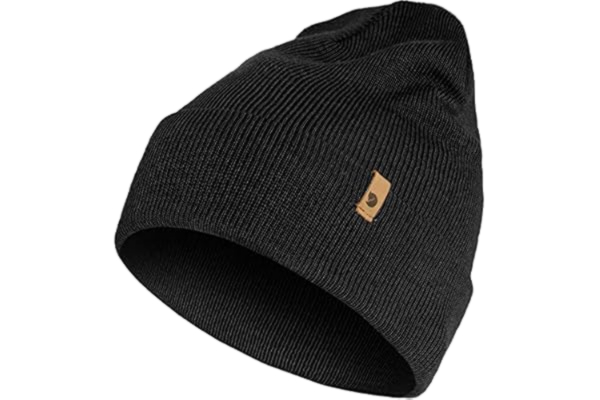Fjällräven  klassisk stickad mössa för män, svart, en storlek
